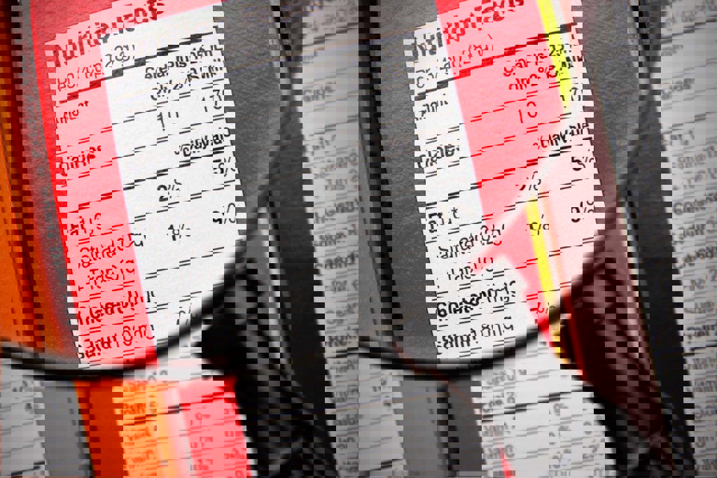 nutrition label